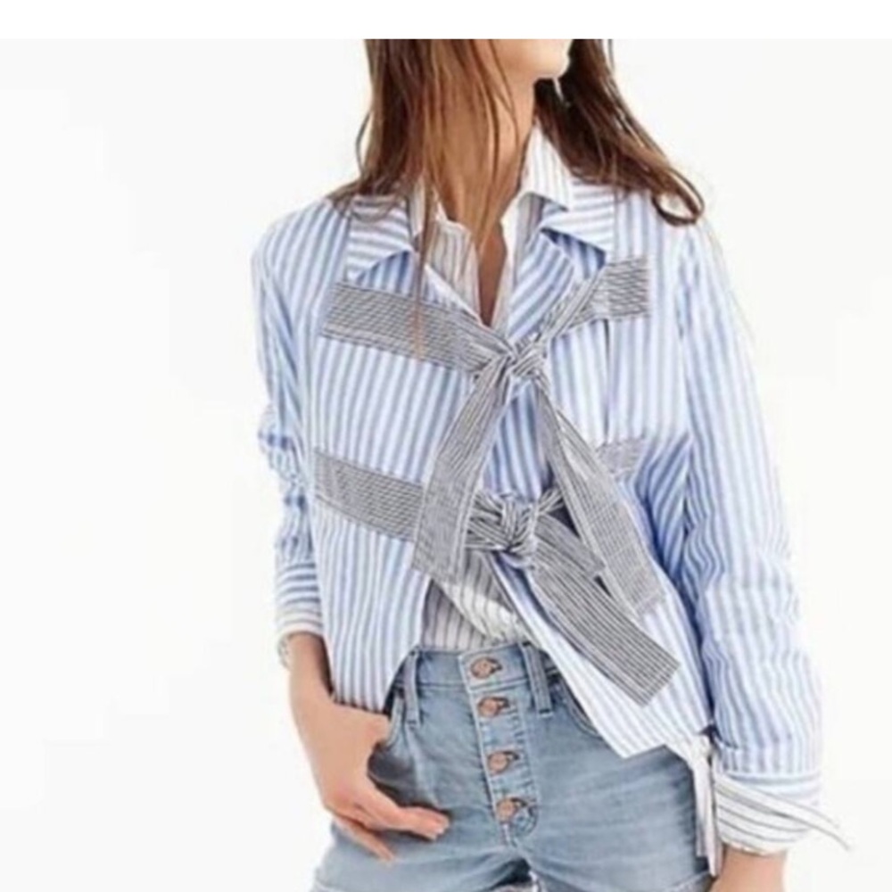 J crew high rise denim shorts